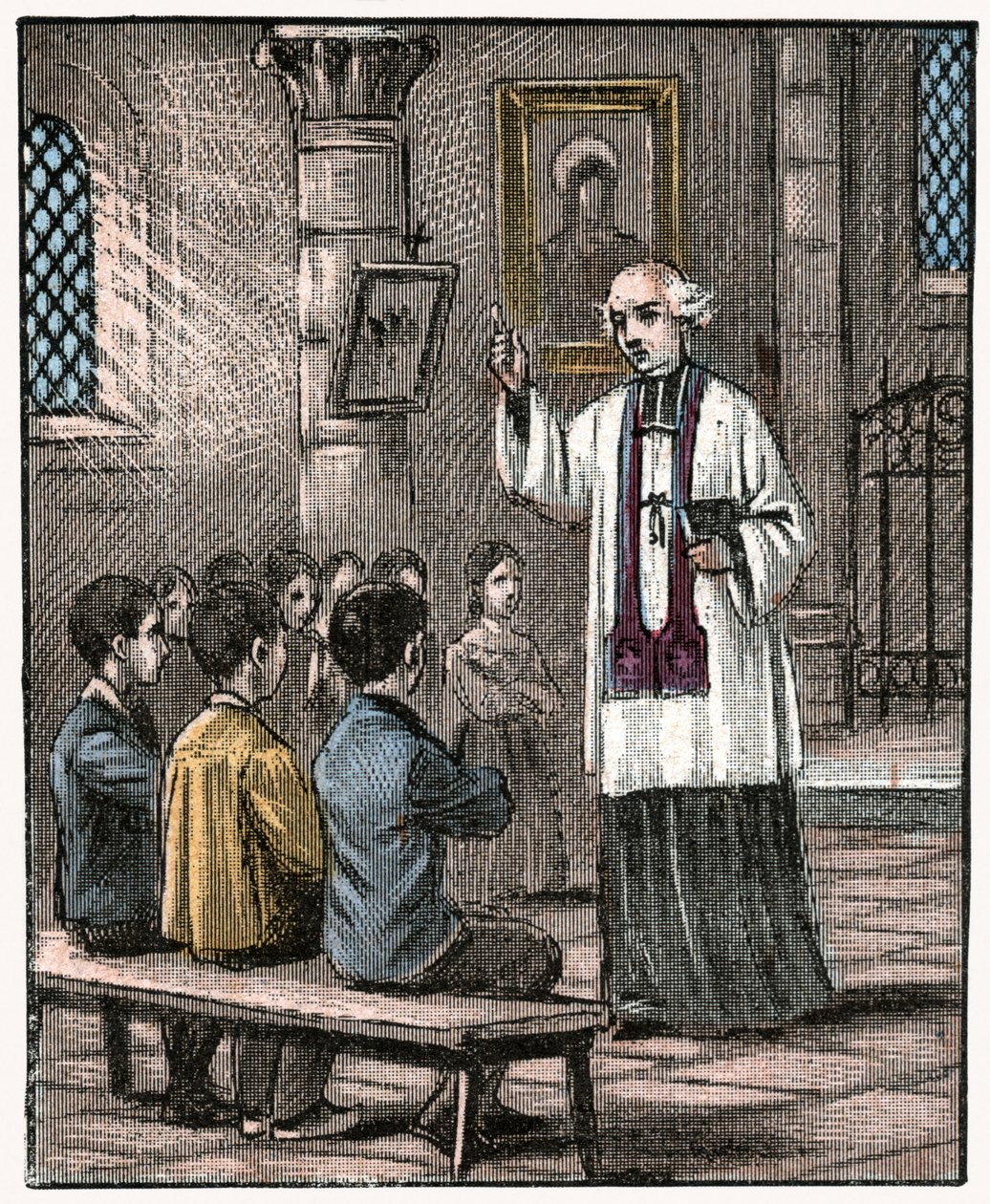 Pierwsza Komunia, ok. 1880 r. (druk) autorstwa Louis Maitrejean
