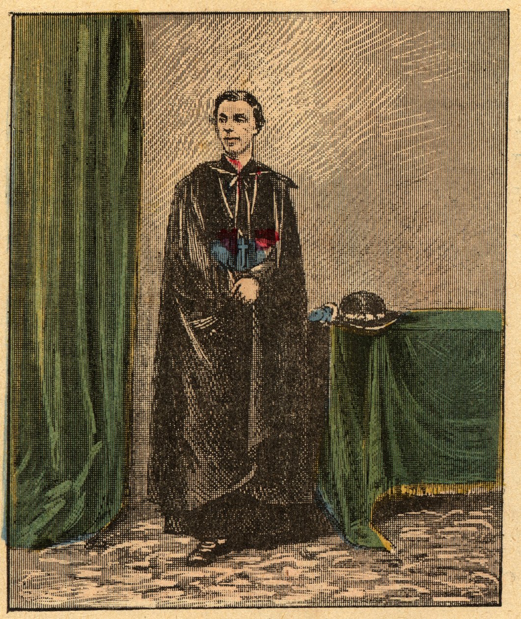 Louis-Gaston de Segur (Louis Gaston de Segur) (1844-1879) francuski biskup - - Grawerowanie z „” Nauka religii oczami. Cudowny album” Louisa Maitrejeana i Georgeta Ramonda - Francja 1910 autorstwa Louis Maitrejean