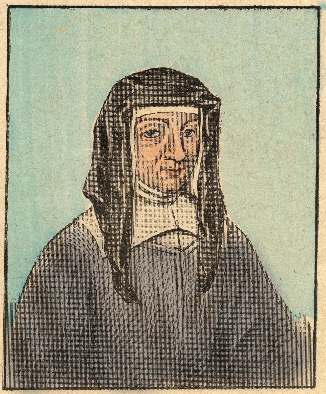 Portret Louise de Marillac (Louise Le Gras) (1591-1660) - Grawerowanie z „” Nauczanie religijne oczami. Cudowny album” Louisa Maitrejeana i Georgeta Ramonda - Francja 1910 autorstwa Louis Maitrejean