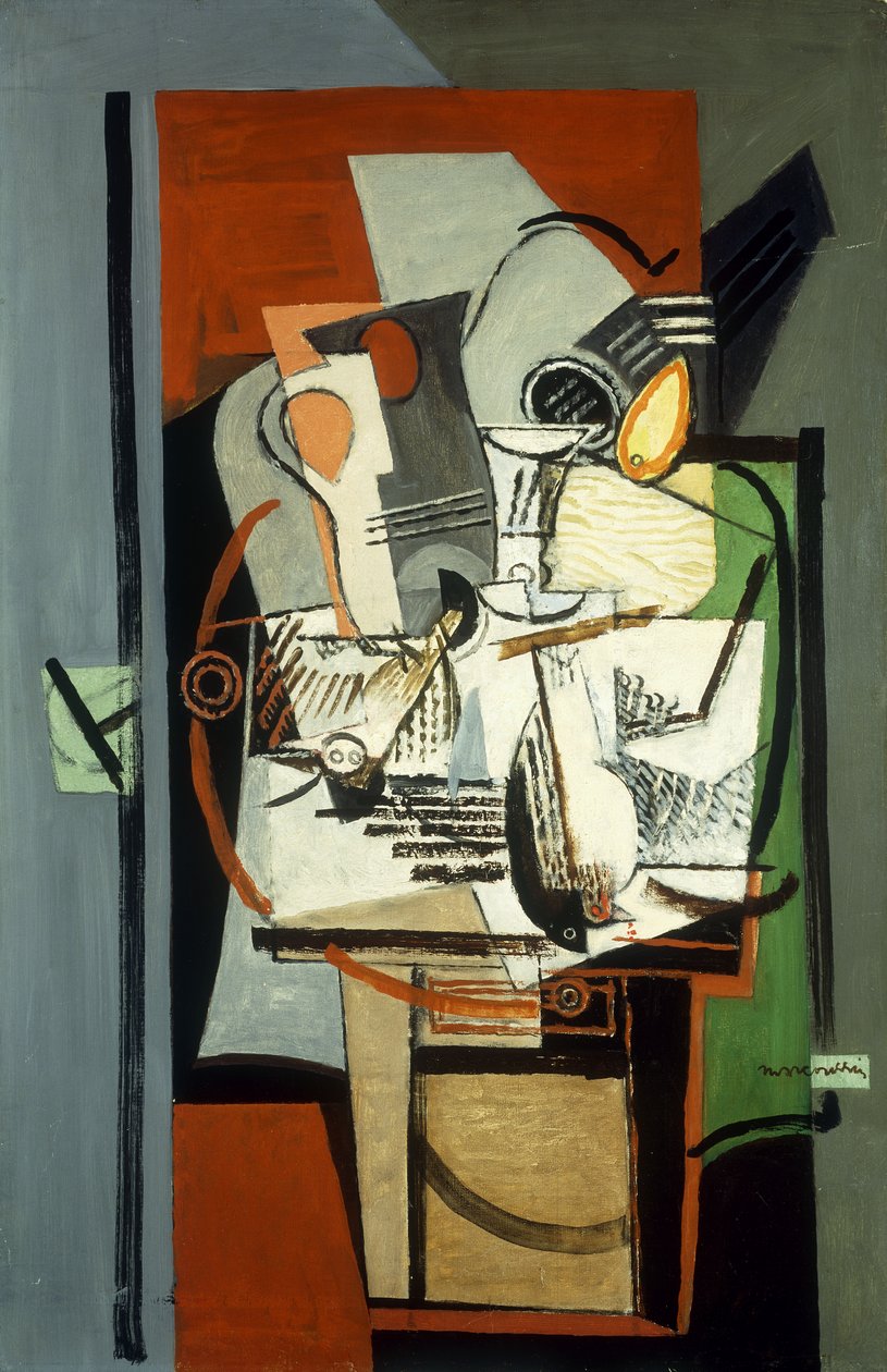 Martwa natura; Natura Morte, ok. 1930 autorstwa Louis Marcoussis