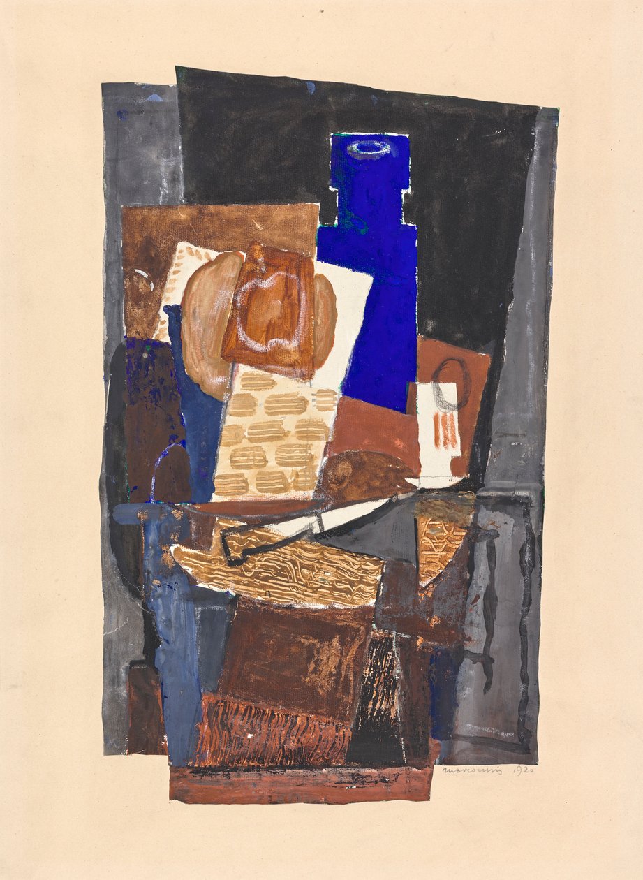 Martwa natura z nożem autorstwa Louis Marcoussis
