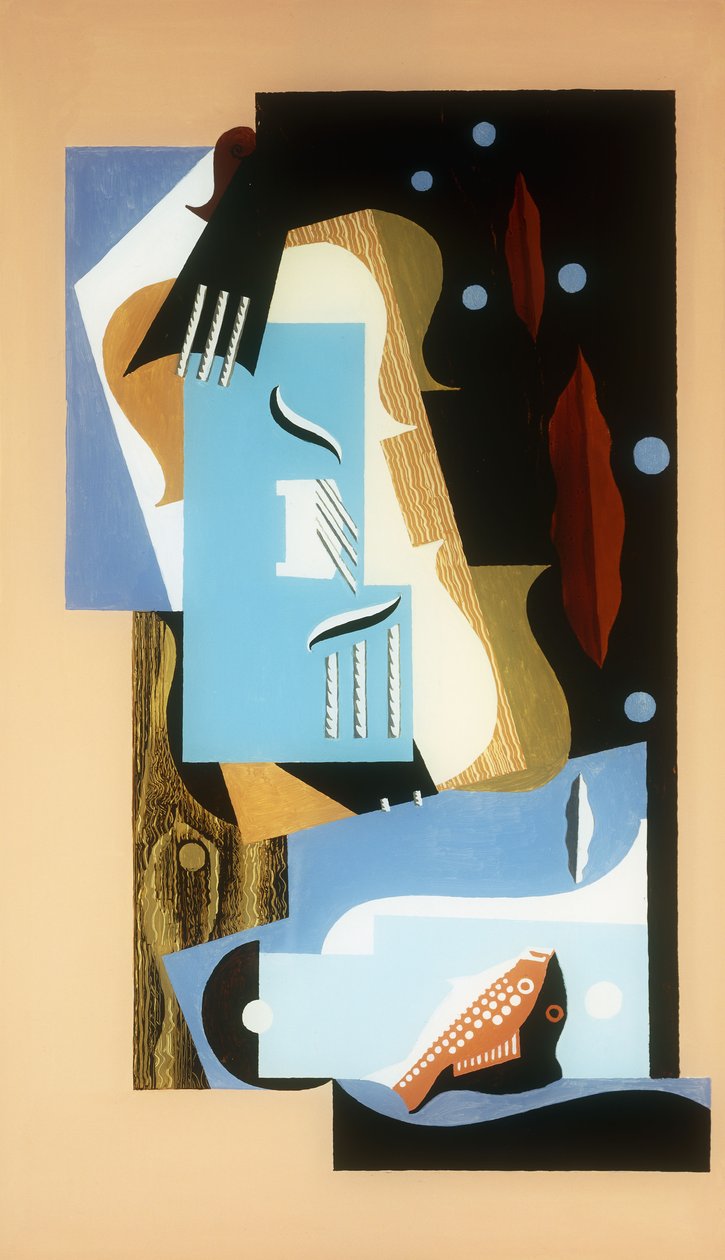 Martwa natura z wielkim niedźwiedziem; Natura Morte a la Grande Ourse, 1926 autorstwa Louis Marcoussis