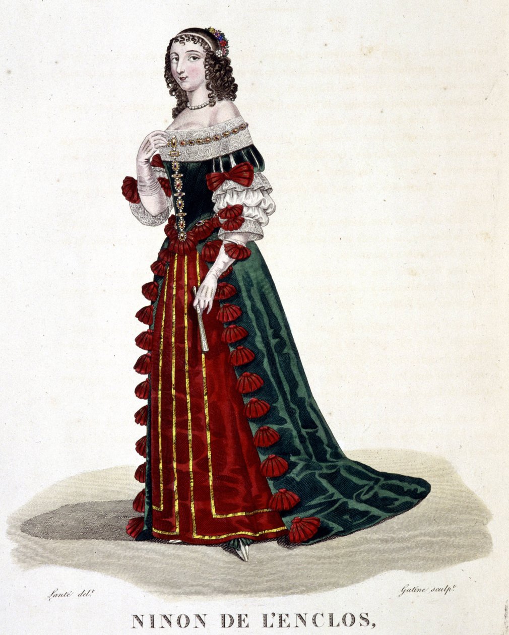 Anne „” Ninon”” z Enclos (lub Ninon de Lenclos lub Ninon de Lanclos autorstwa Louis Marie Lante