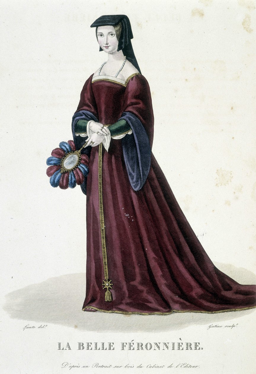 La Belle Ferronnière w „”Francuskiej Galerii Znanych Kobiet”” autorstwa Louis Marie Lante