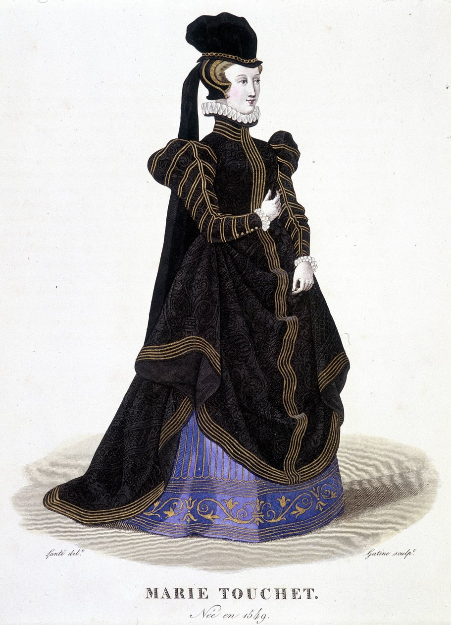 Portret Marii Touchet (1549-1638). W „”francuskiej galerii znanych kobiet”” autorstwa Louis Marie Lante