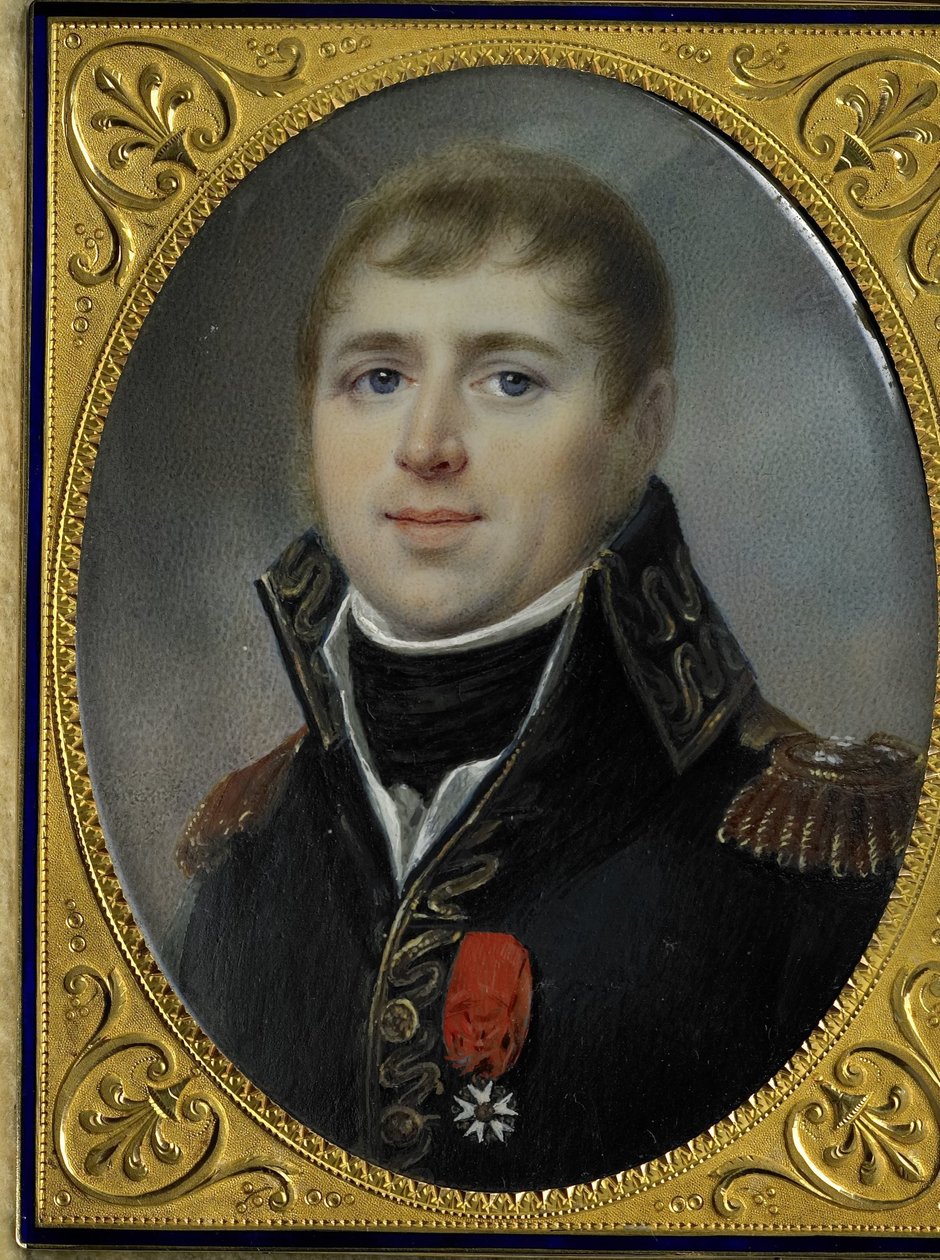 Carel Hendrik Ver Huell (1764-1845), wiceadmirał floty batawskiej i minister marynarki wojennej Republiki Batawskiej, odznaczony Krzyżem Oficerskim Legii Honorowej, nadany mu w 1804 roku autorstwa Louis Marie Sicard