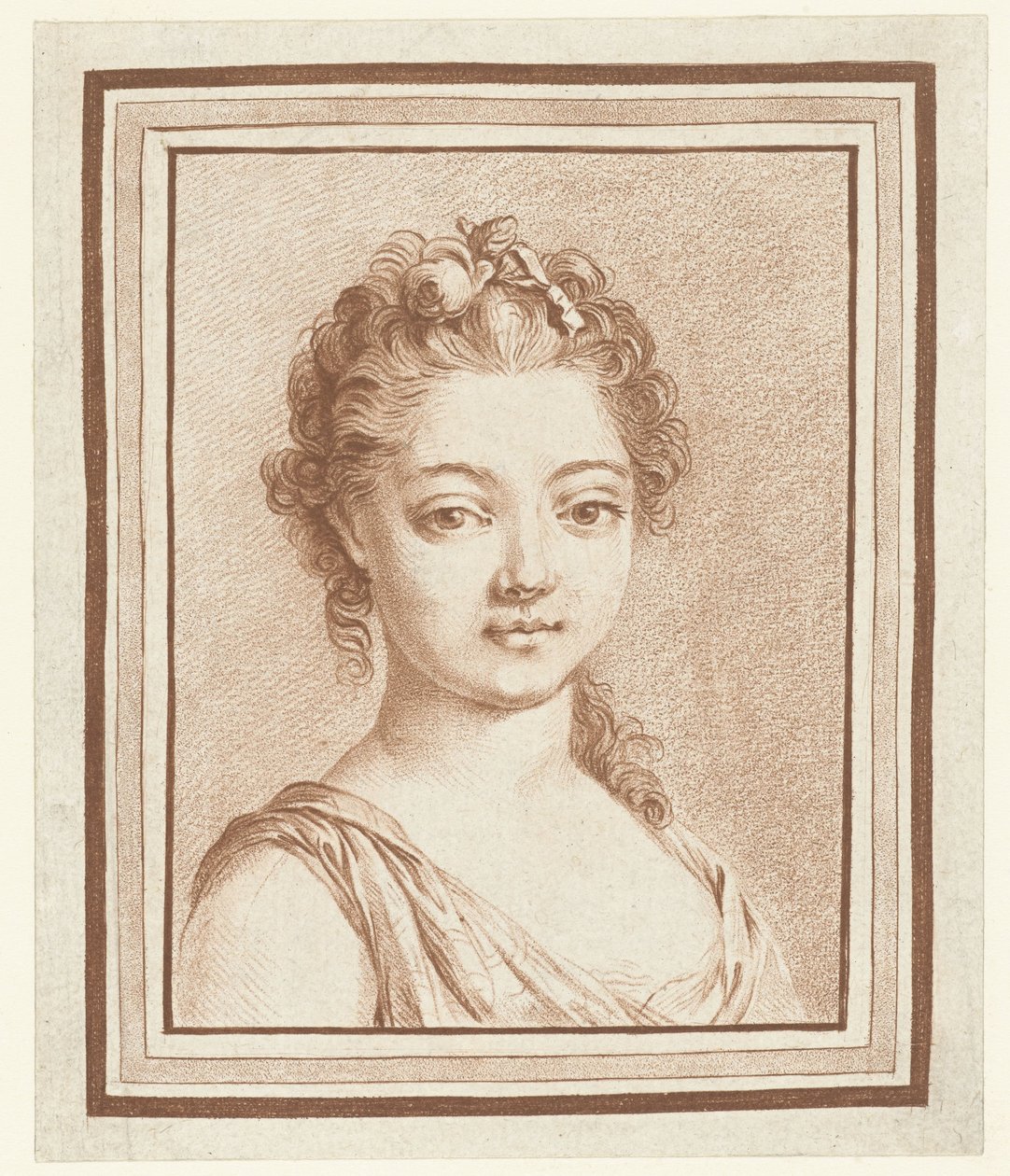 Popiersie młodej dziewczyny autorstwa Louis Marin Bonnet (attributed to)