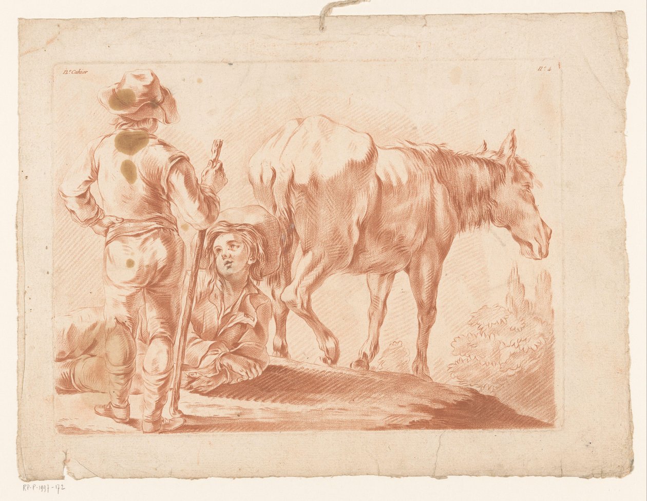 Dwóch chłopców z koniem autorstwa Louis Marin Bonnet (possibly)