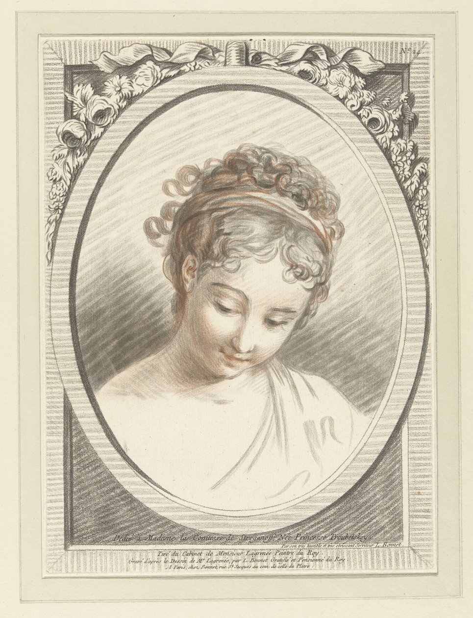 Popiersie młodej kobiety Tete de femme autorstwa Louis Marin Bonnet