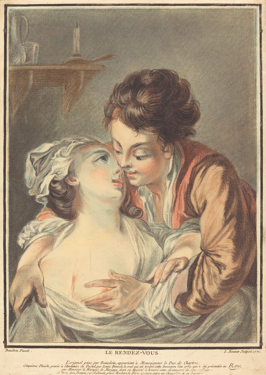 Spotkanie, 1771. autorstwa Louis Marin Bonnet