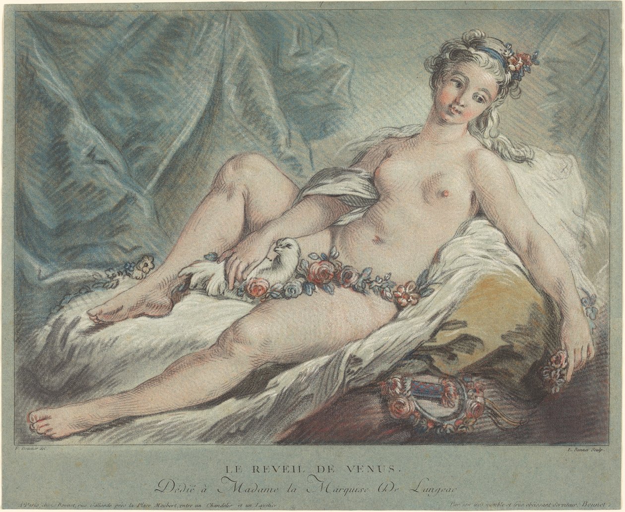 Przebudzenie Wenus Powstanie Wenus, 1769 autorstwa Louis Marin Bonnet
