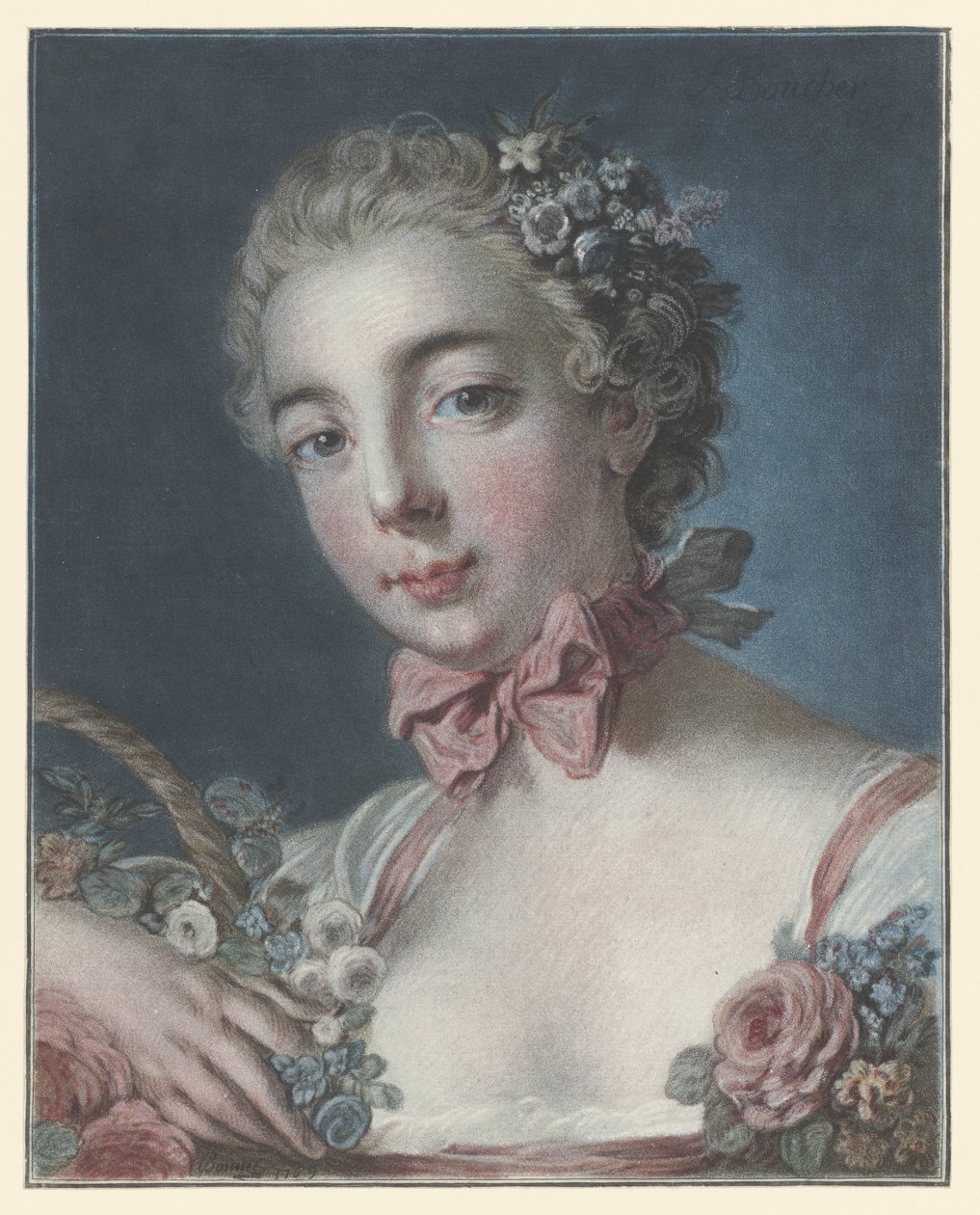 Portret Marie Amélie Baudouin jako Flora szef flory autorstwa Louis Marin Bonnet