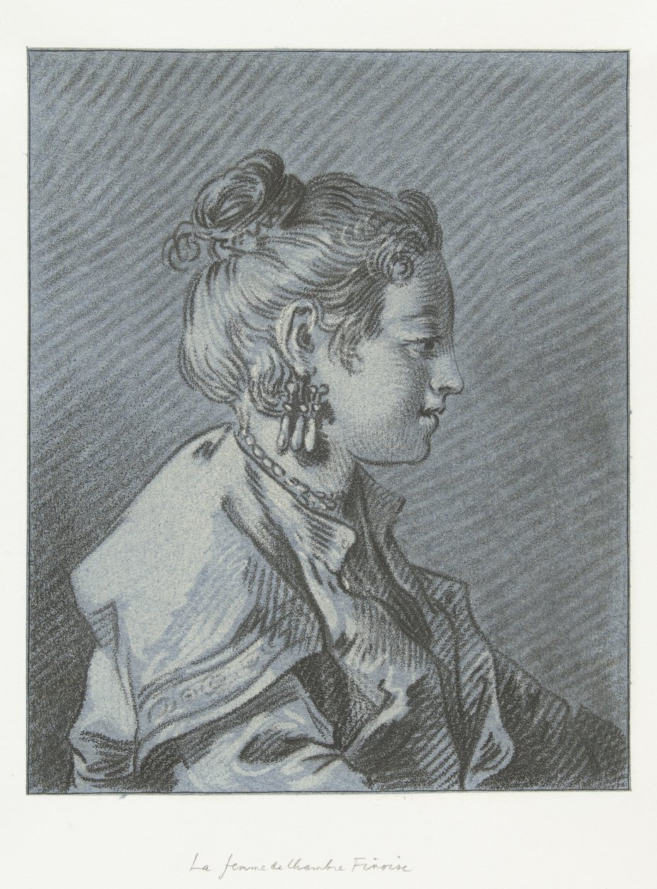 Portret fińskiej pokojówki Tête de femme de chambre Finoise autorstwa Louis Marin Bonnet