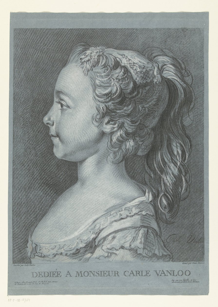 Portret młodej dziewczyny Tête de jeune fille autorstwa Louis Marin Bonnet