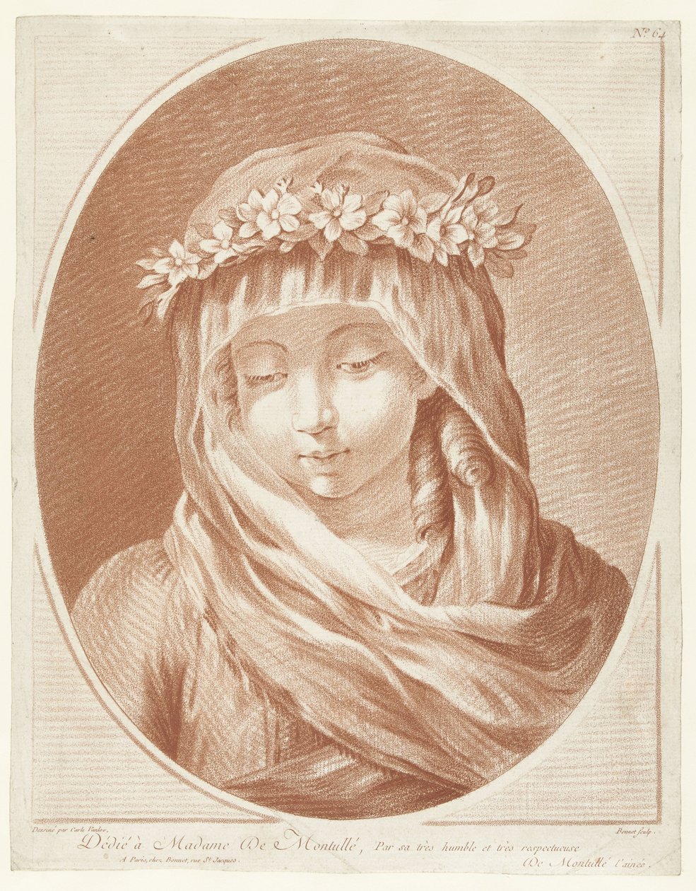 Kapłaństwa głowa kapłanki autorstwa Louis Marin Bonnet