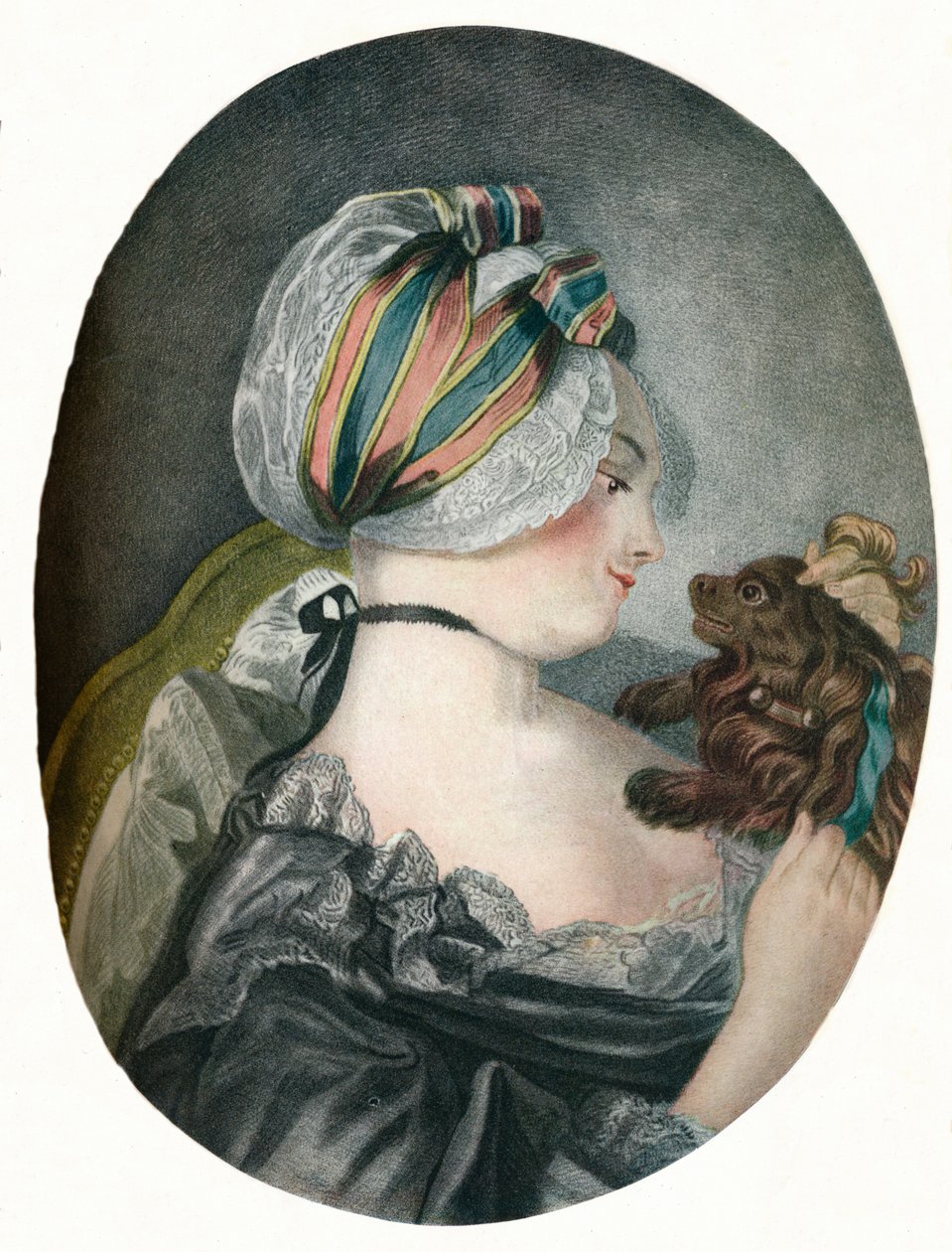 Prowokowanie wierności wychowanie małego psa, 1775 autorstwa Louis Marin Bonnet