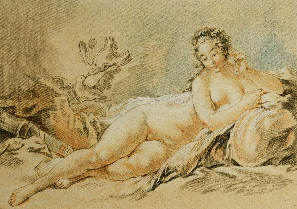 Odpoczywająca Wenus, według Francois Bouchera; Reszta Wenus, według Francois Bouchera, 1774 autorstwa Louis Marin Bonnet