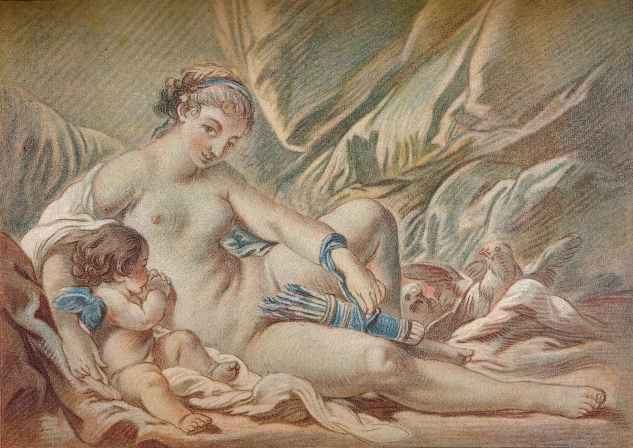 Wenus i Kupidyn, XVIII wiek, 1919 autorstwa Louis Marin Bonnet