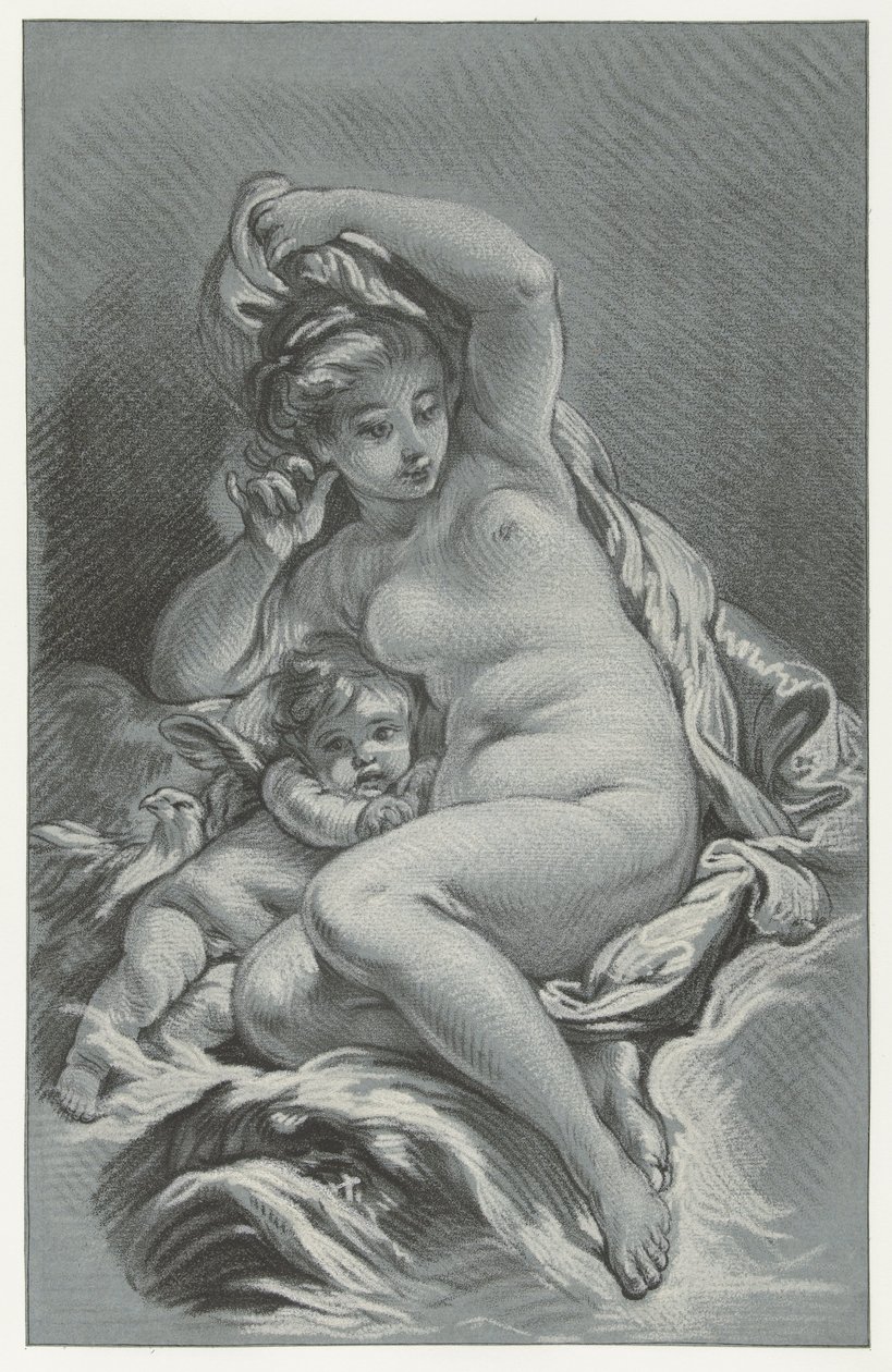 Wenus w Kupido Wenus i Kupidyn na delfinie autorstwa Louis Marin Bonnet