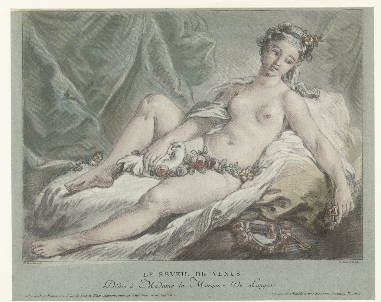 Wenus się budzi Le reveil de Venus (tytuł na obiekcie) autorstwa Louis Marin Bonnet