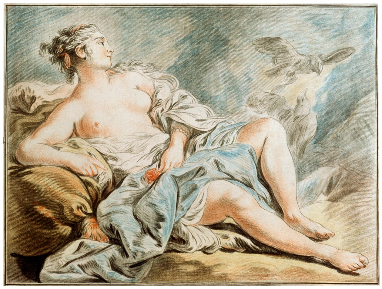 Wenus z gołębiami, XVIII wiek. autorstwa Louis Marin Bonnet