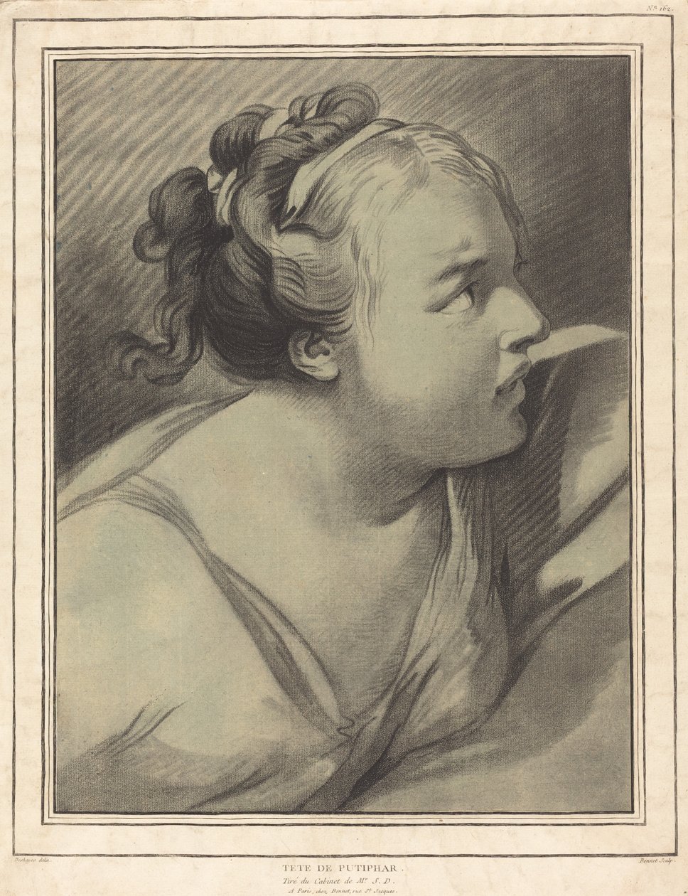 Głowa Potyfara (Żona Potyfara) autorstwa Louis Marin Bonnet, after Jean Baptiste Deshays