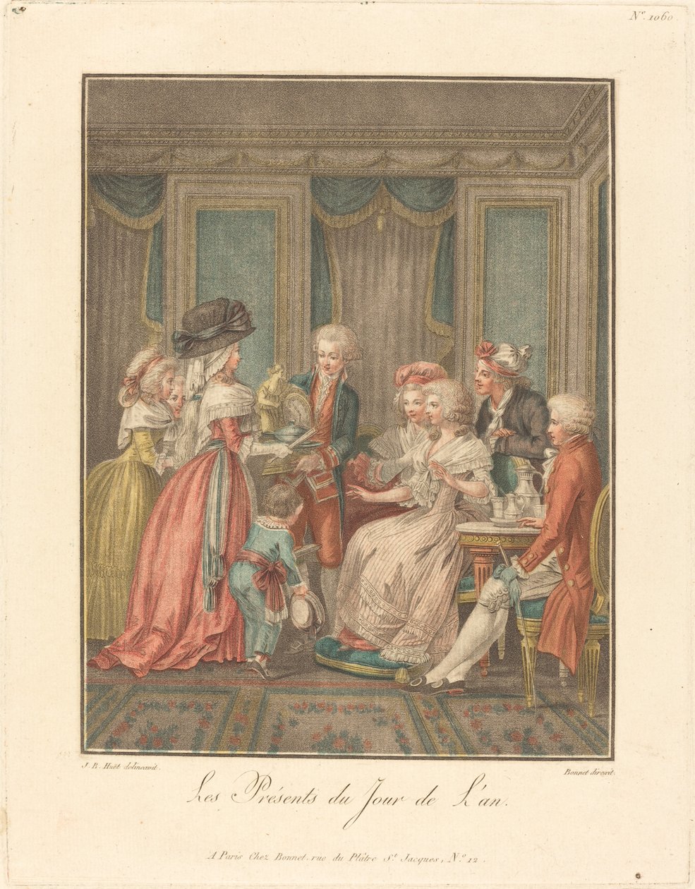 Prezenty noworoczne autorstwa Louis Marin Bonnet after Jean Baptiste Hüet, I