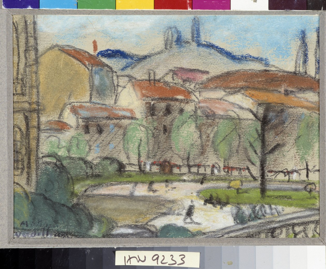 O jardim público Pastel de Louis Mathieu Verdilhan (1875-1928) Menção obrigatória: Coleção fundação referente à Provence, Marseillepolish autorstwa Louis Mathieu Verdilhan