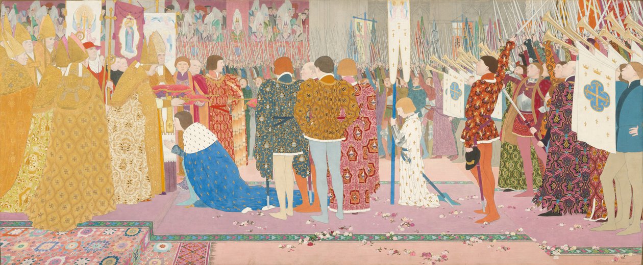 Ukoronowanie w Reims z serii Dauphin Joan of Arc: V, 1907. autorstwa Louis Maurice Boutet de Monvel