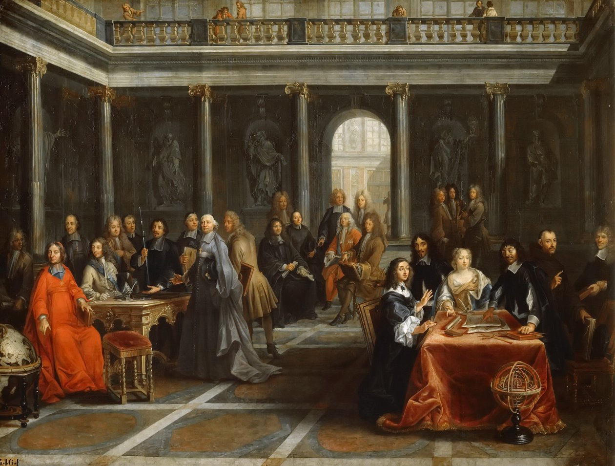 Królowa Szwedzka Krystyna otoczona swoim dworem autorstwa Louis Michel Dumesnil the Younger