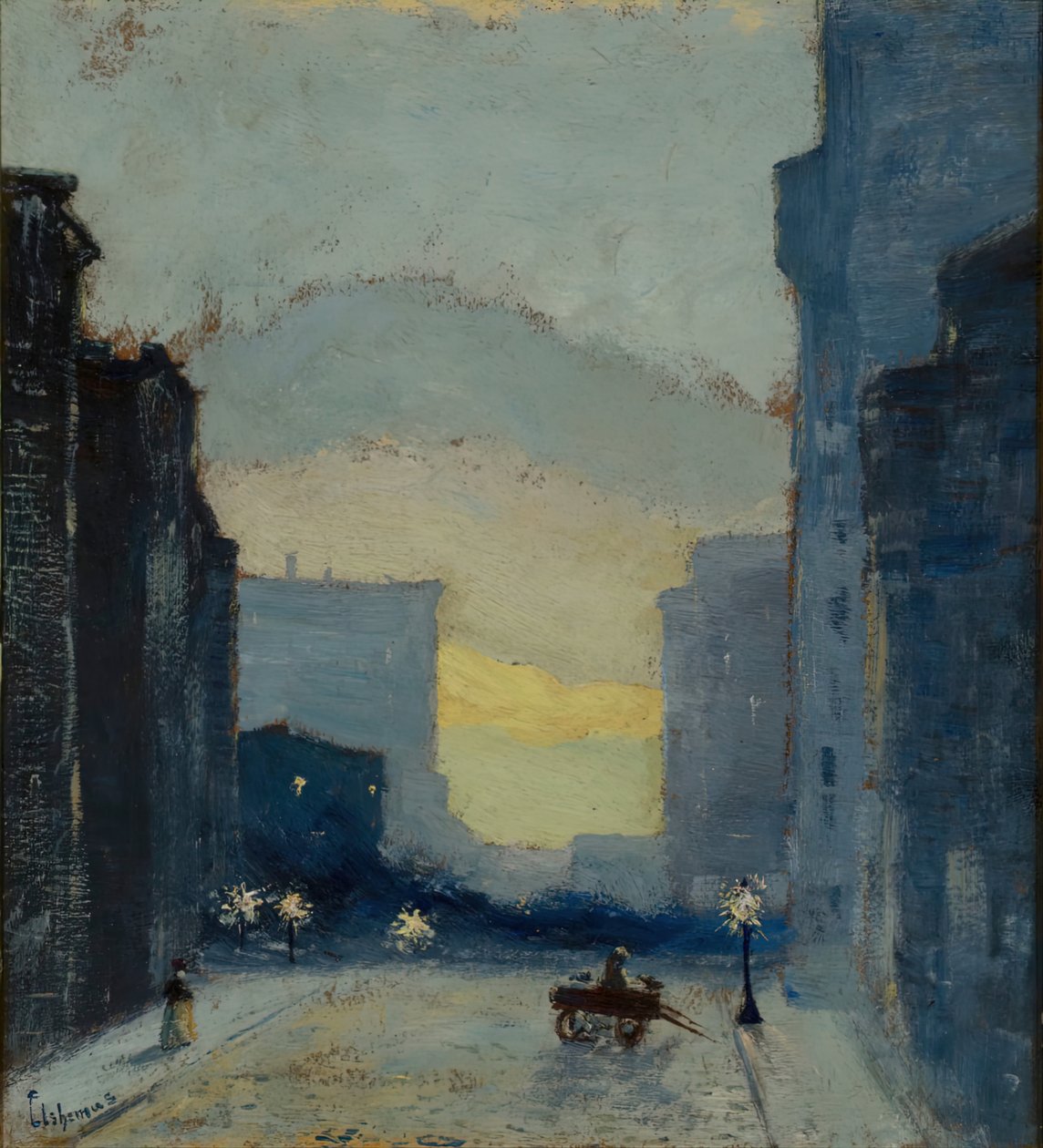 East Side, Nowy Jork, c. 1908. autorstwa Louis Michel Eilshemius