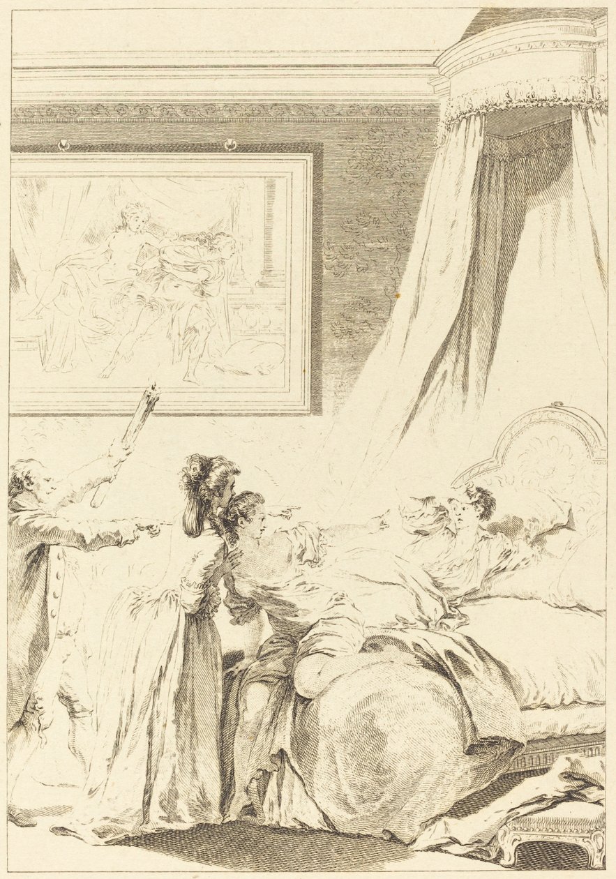 Le gascon puni autorstwa Louis Michel Halbou and Antoine Jean Duclos after Jean Honoré Fragonard