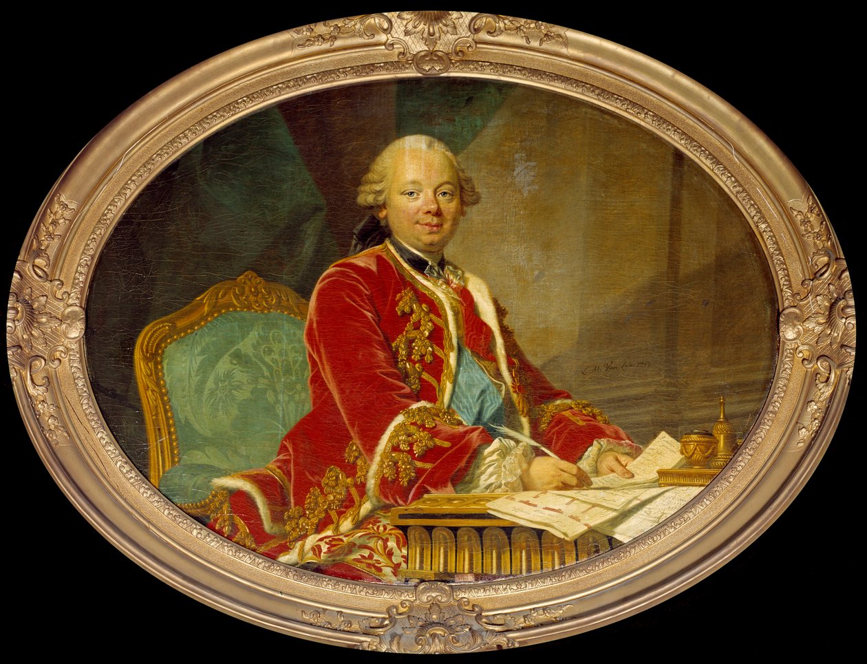 Portret ministra Etienne Francois, księcia Choiseul Stainville (1719-1785). Louis Michel Van Loo (1707 - 1771) autorstwa Louis Michel van Loo