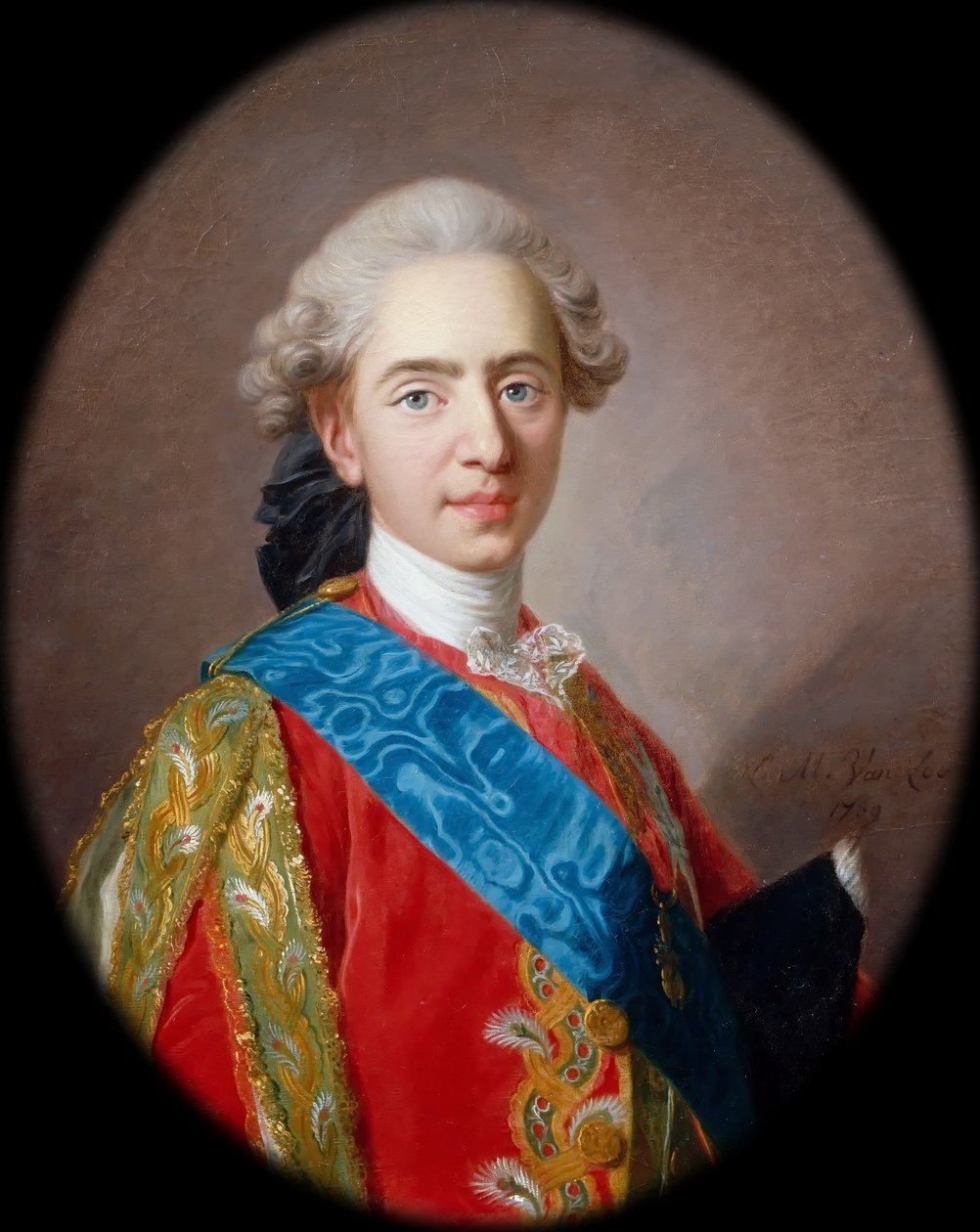 Ludwik August, książę Berry 1754-1793, przyszły Ludwik XVI, król Francji autorstwa Louis Michel van Loo