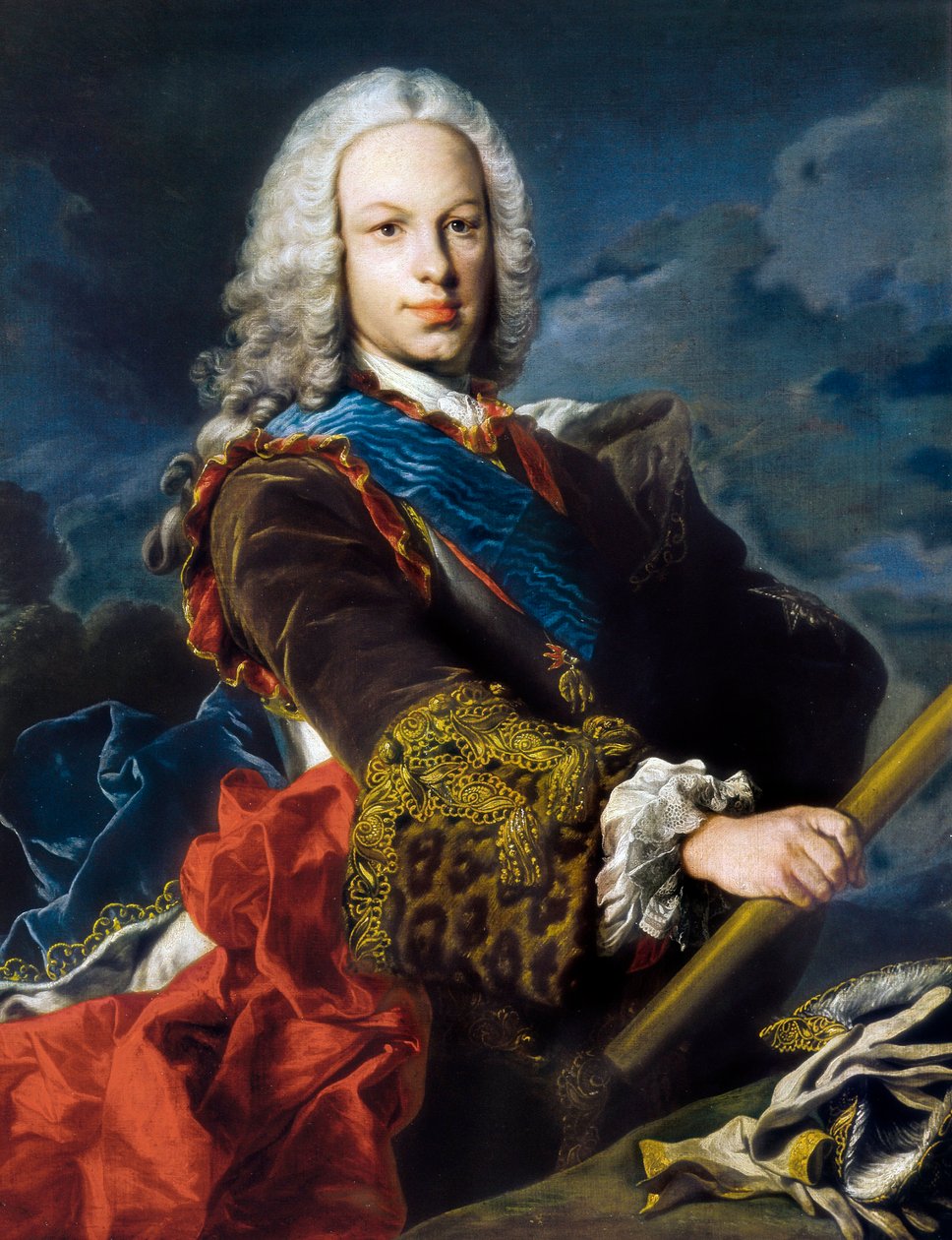 Portret Ferdynanda VI z Hiszpanii, zwanego Mądrym (1713-1759) autorstwa Louis Michel van Loo