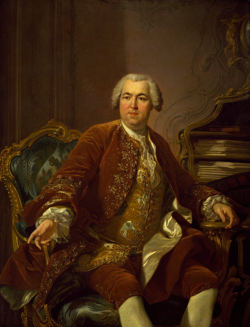 Portret Nicolasa Beaujona autorstwa Louisa Michela van Loo (1707-1771) autorstwa Louis Michel van Loo