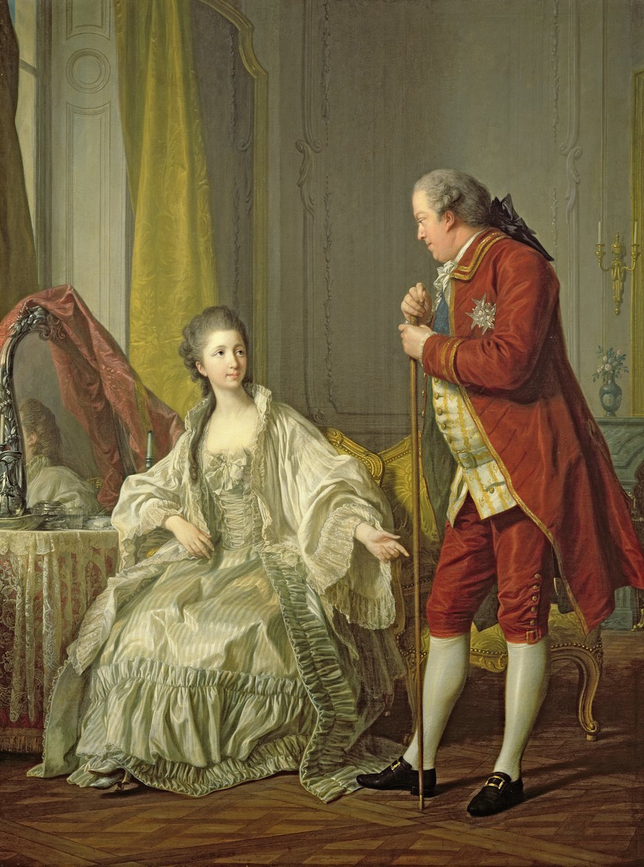 Portret markiza de Marigny i jego żony Marie-Francoise Constance Julie Filleul autorstwa Louis Michel van Loo