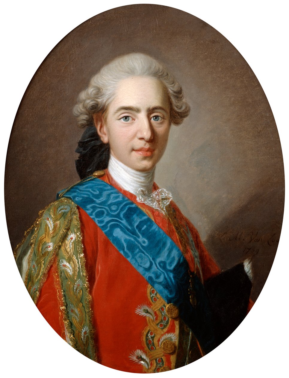 Książę de Berry, późniejszy król Ludwik XVI, lat 15, ok. 1769 autorstwa Louis Michel van Loo