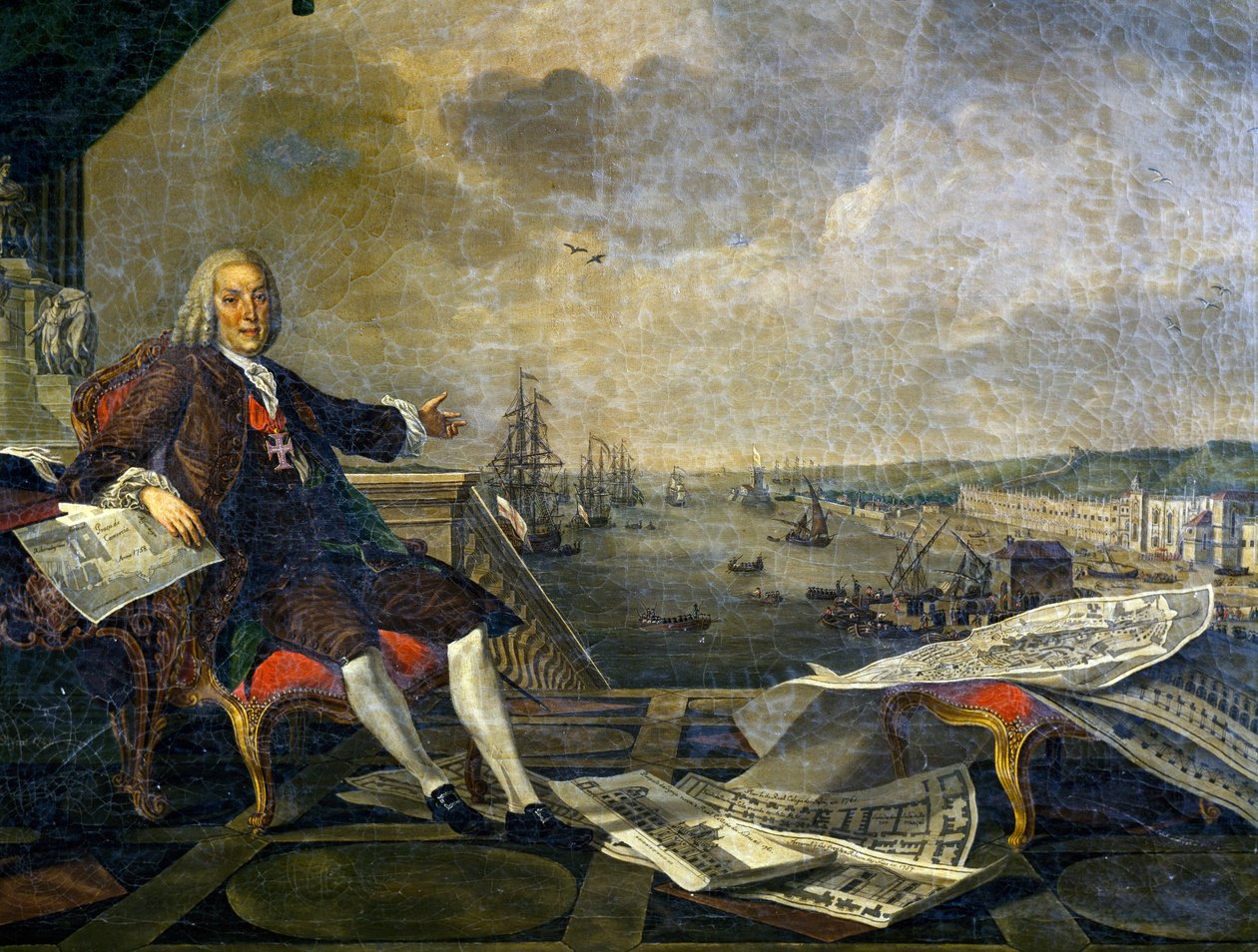 Portret Sebastiao Jose de Carvalho e Melo autorstwa Louis Michel van and Vernet Claude Joseph Loo