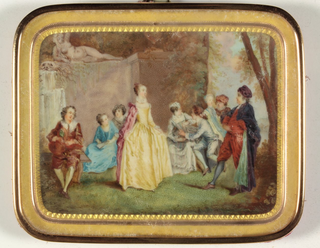 Fete Champetre (emalia) autorstwa Louis Nicolas van (manner of) Blarenberghe