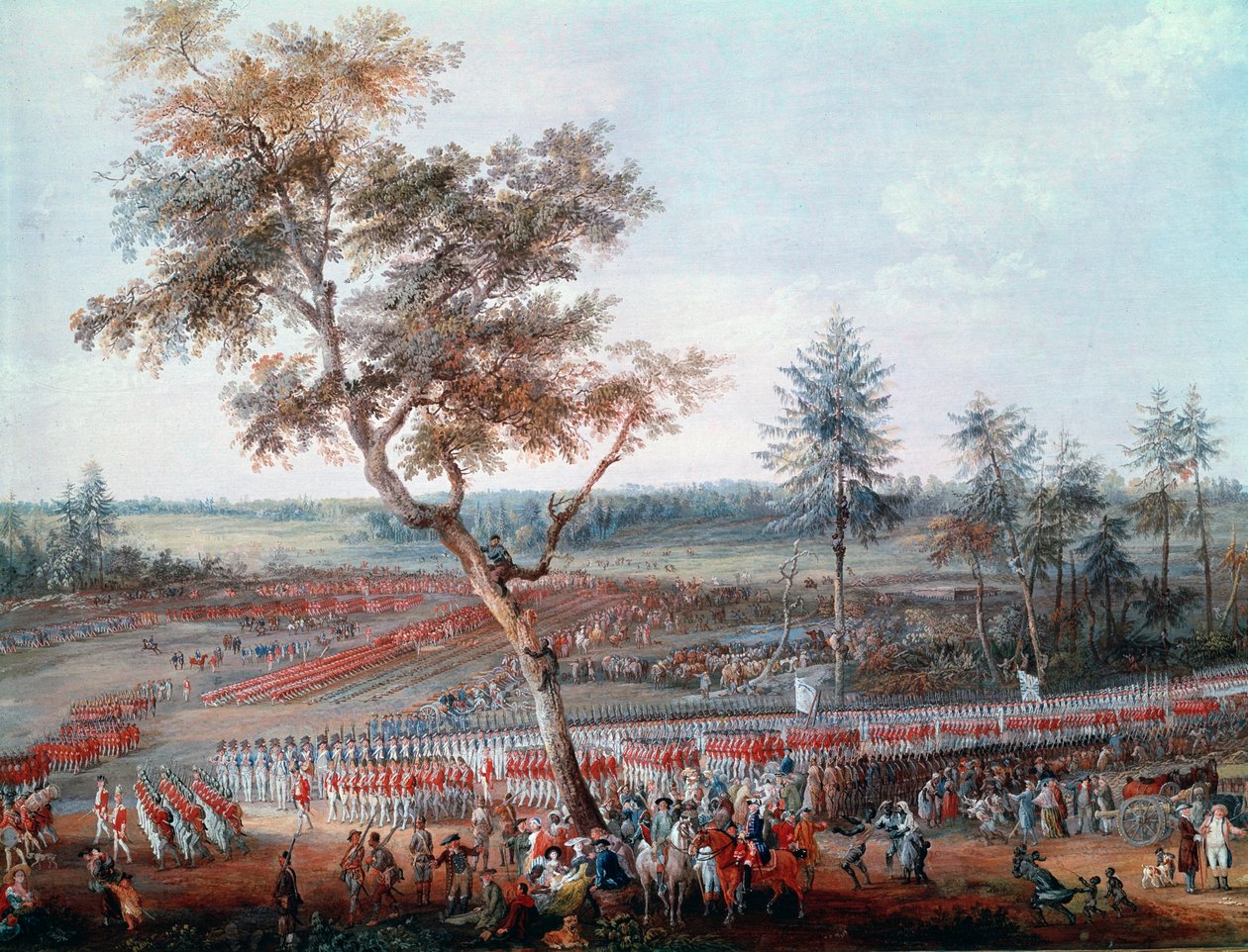 Oblężenie Yorktown 19 października 1781. Detal (olej na płótnie) autorstwa Louis Nicolas van Blarenberghe