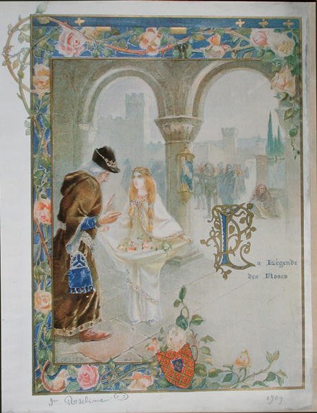 Św. Rozalina z Villeneuve (1267-1329) ok. 1900 (kolor lito) autorstwa Louis Ollier