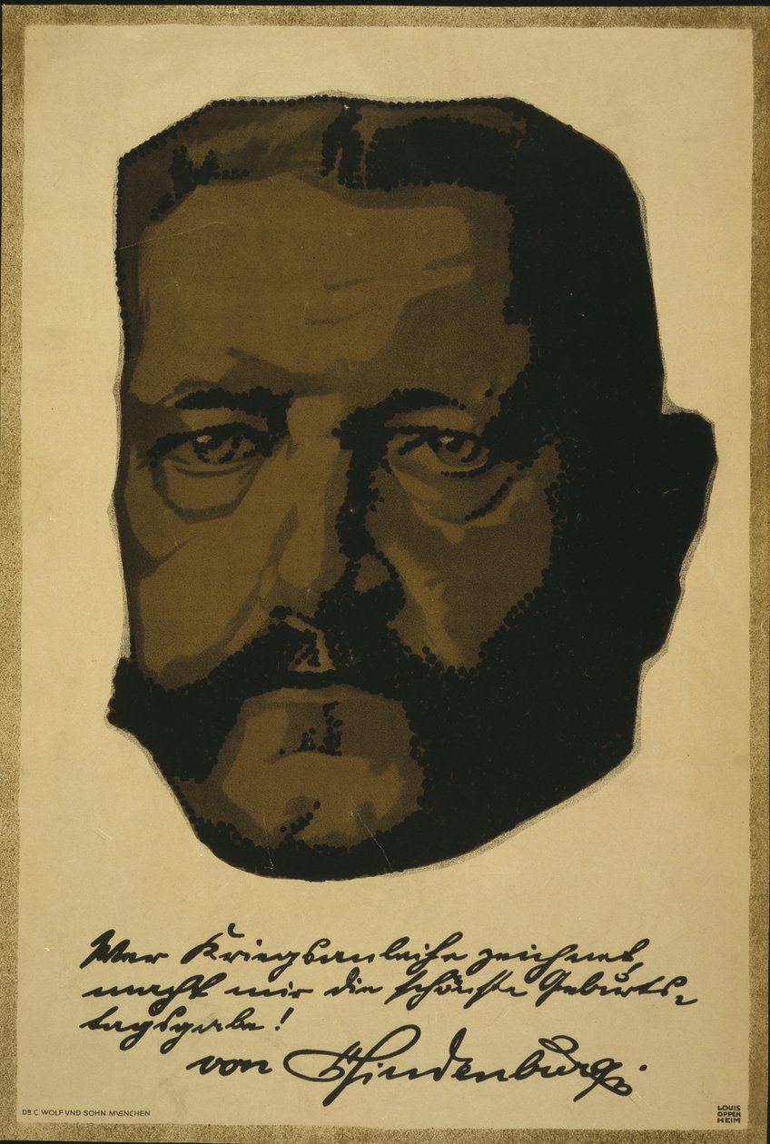 Portret generała feldmarszałka Paula von Hindenburg autorstwa Louis Oppenheim