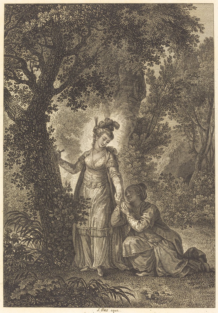 Oblubienica króla Garbe: Drzewo autorstwa Louis Petit after Jean Honoré Fragonard