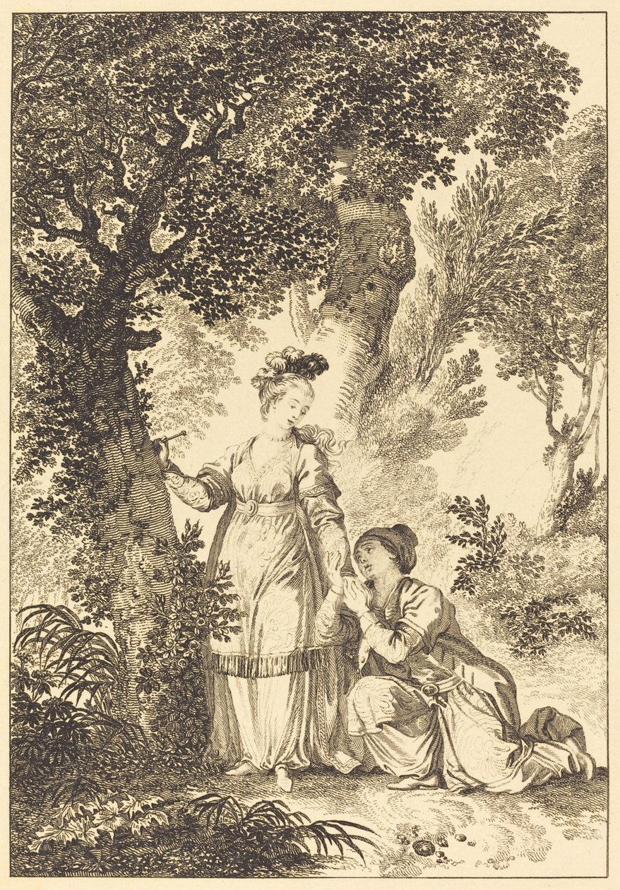 Oblubienica króla Garbe: Drzewo autorstwa Louis Petit after Jean Honoré Fragonard