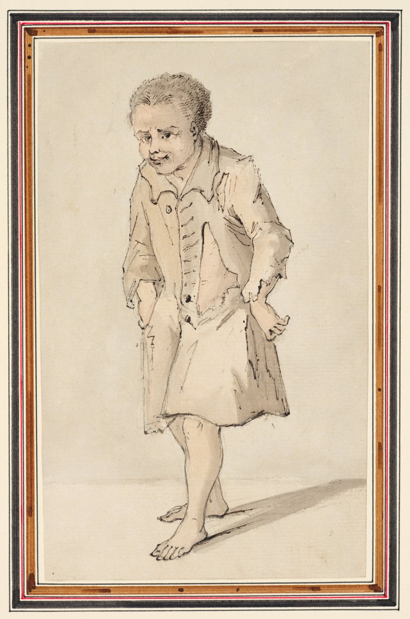 Little Cazey, ok. 1747 (ołówek, długopis i tusz oraz akwarela na papierze) autorstwa Louis Philippe Boitard