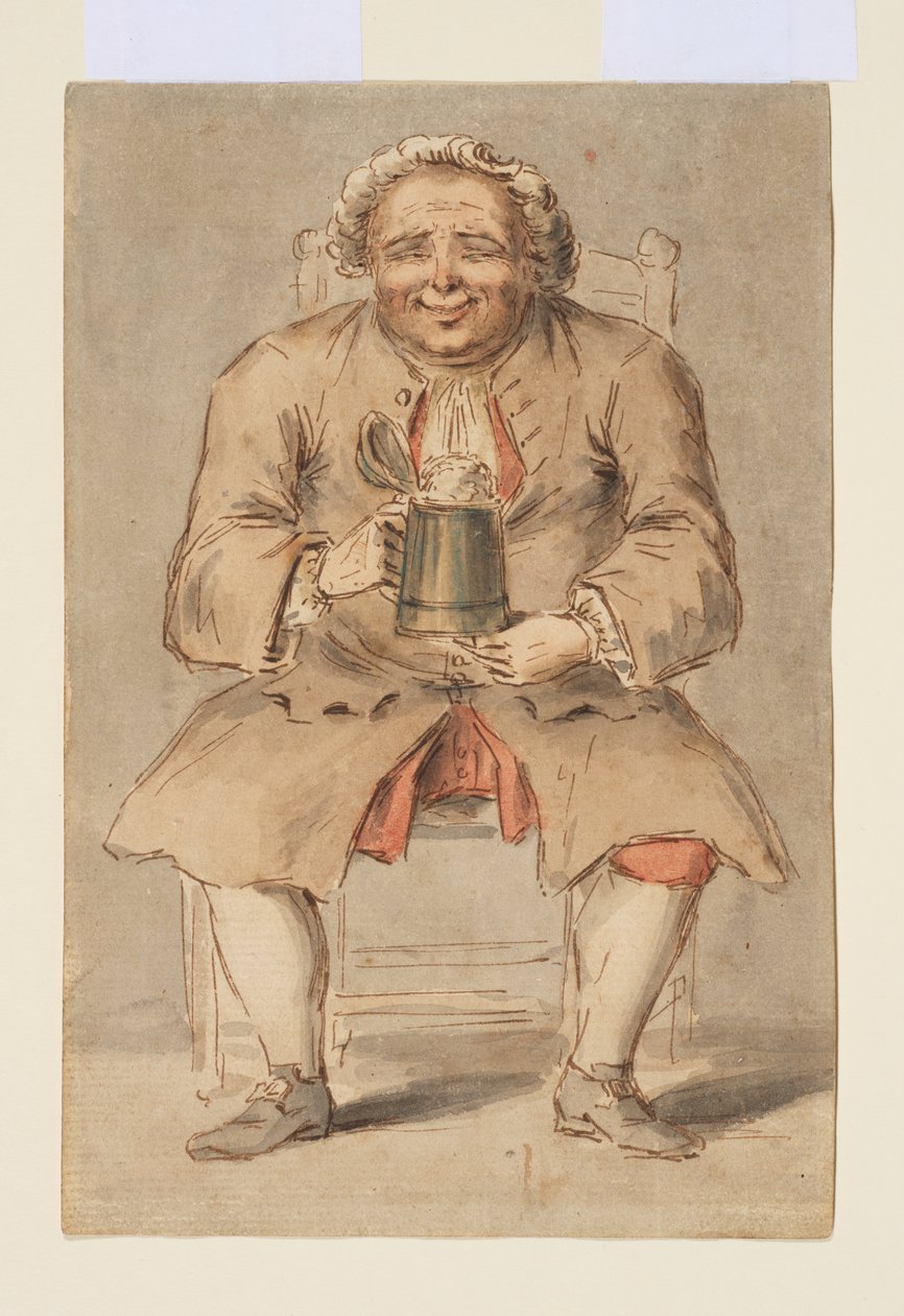 Siedzący mężczyzna z kuflem autorstwa Louis Philippe Boitard