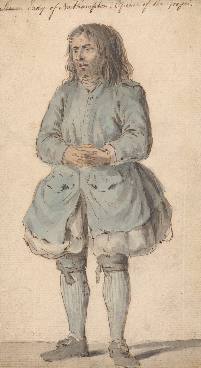 Simon Eady z Northhampton, otwierający Ewangelię autorstwa Louis Philippe Boitard