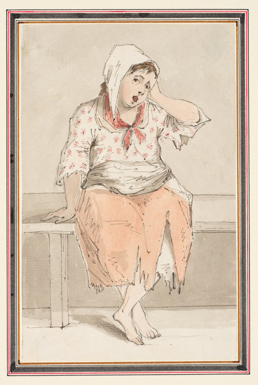 Badanie siedzącej kobiety autorstwa Louis Philippe Boitard