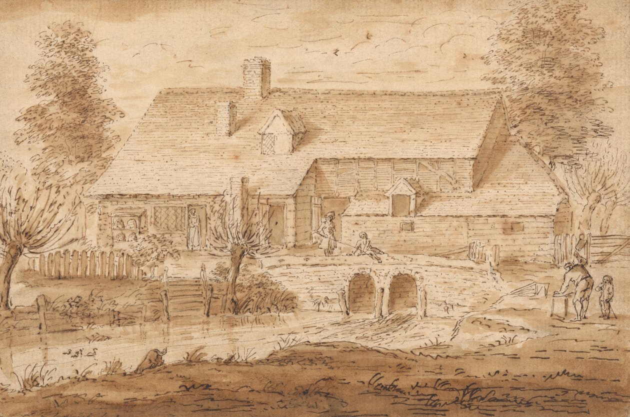 Widok w pobliżu Aldenham, Herts autorstwa Louis Philippe Boitard